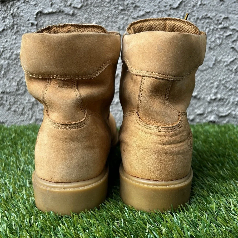 Timberland Boots Men Size 10 high top wheat boots casual hiking combat Lace